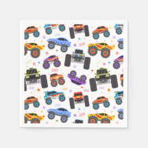 Monster Truck Papieren Servetten, Truck Verjaardag