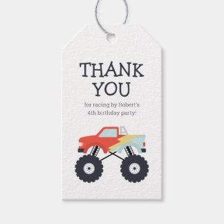Monster Truck Party Favor Labels Cadeaulabel