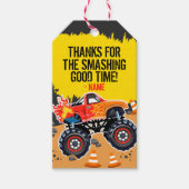 Monster Truck Party Favor Labels Cadeaulabel (Voorkant)
