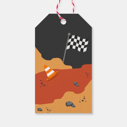 Monster Truck Party Favor Labels Cadeaulabel (Achterkant)