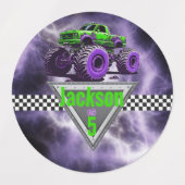 Monster Truck Party geeft de voorkeur aan Stickers (Design 1)