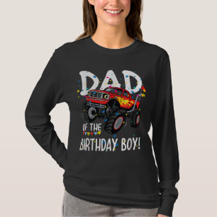 Monster Truck Party Papa van Verjaardag Jongen Gif T-shirt
