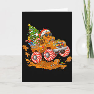Monster Truck Peperkoek Man Grappige Kerstmis Baki Kaart