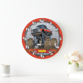Monster Truck Personalizable Boys Room Clock Grote Klok (Huis)