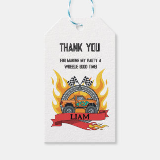 Monster Truck Persoonlijk Verjaardagscadeau-etiket Cadeaulabel