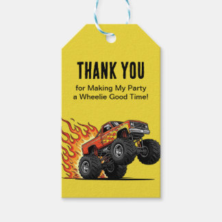 Monster Truck Persoonlijke Verjaardagscadeau-etike Cadeaulabel