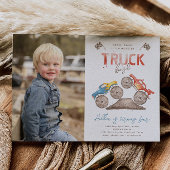 Monster Truck Photo Birthday Invitation Kaart