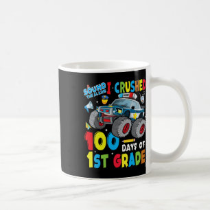 Monster Truck Police Car 100 dagen op school 1st G Koffiemok