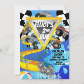 Monster Truck Pool Party Bash Uitnodiging (Voorkant)