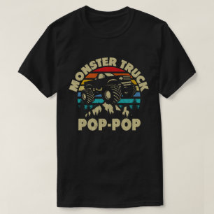 Monster Truck Pop-Pop Bijpassende familie Opa T-shirt