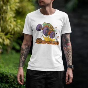 Monster Truck Pumpkin Field T-shirt