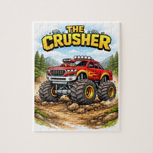 Monster Truck Puzzel voor Kinderen (Verticaal)