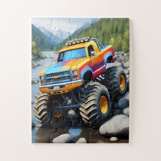 Monster Truck Puzzel voor Kinderen van 3-5 Jaar (Verticaal)