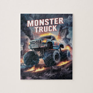 Monster Truck Puzzle for Kids Legpuzzel