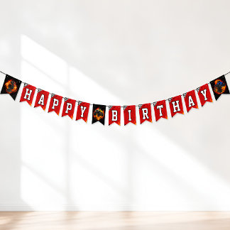 Monster Truck Racen Verjaardag Bunting Banner