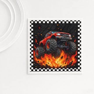 Monster Truck Racen Verjaardagsfeest Servetten