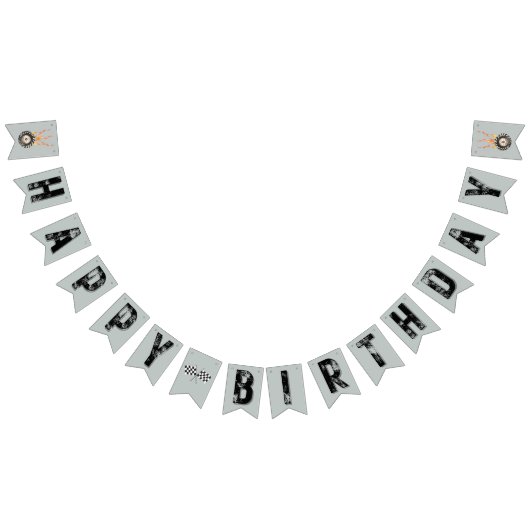 Monster Truck Racing Banden Wielen Verjaardagsfees Vlaggetjes (Alle)