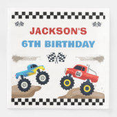 Monster Truck Racing Verjaardagsfeest Servet (Voorkant)