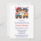 Monster Truck Rainbow Boy Age Verjaardag Bash Kaart (Voorkant)