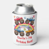 Monster Truck Rainbow Boy Verjaardag Bash Favoriet Blikjeskoeler (Blikje Voorkant)
