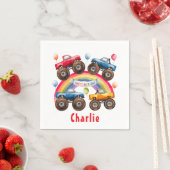 Monster Truck Rainbow Boy Verjaardag Bash Servet (Insitu)