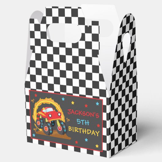 Monster Truck Rally Birthday Party Decorations Bedankdoosjes (Geopend)