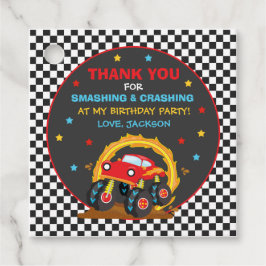 Monster Truck Rally Birthday Party Decorations Bedankjes Labels