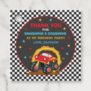 Monster Truck Rally Birthday Party Decorations Bedankjes Labels