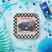 Monster Truck Rally Birthday Party Decorations Papieren Bordje (Feest)