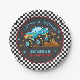 Monster Truck Rally Birthday Party Decorations Papieren Bordje