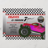 Monster Truck Rally Invitation Kaart (Voorkant / Achterkant)