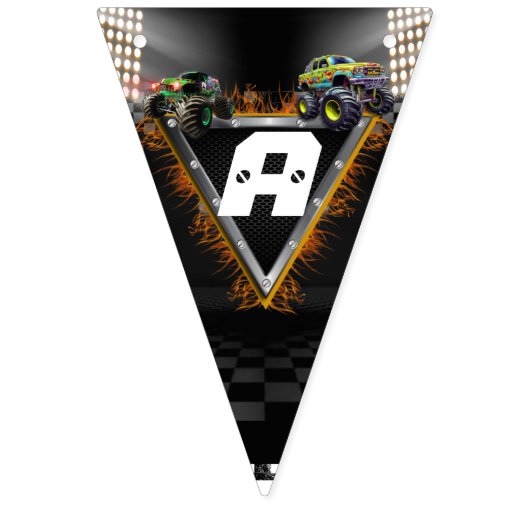 Monster Truck Rally Verjaardag Vlaggetjes (Derde vlag)