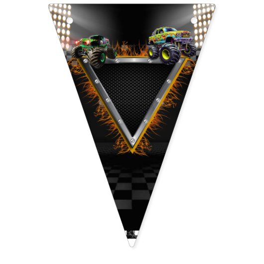 Monster Truck Rally Verjaardag Vlaggetjes (Eerste vlag)