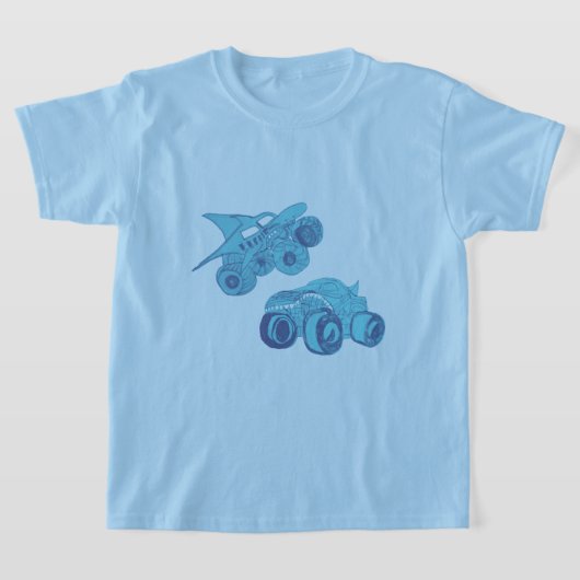 Monster Truck Rally Verjaardagsfeest T-shirt (Laagn)