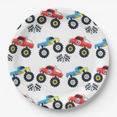 Monster Truck Rally Verjaardagsfeestje Papier Bord (Voorkant)