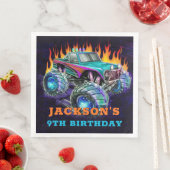 Monster Truck Rally Verjaardagsfeestje servetten (Insitu)