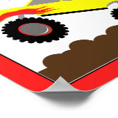 Monster Truck (Red) Gepersonaliseerd Nursery Art P Poster (Hoek)