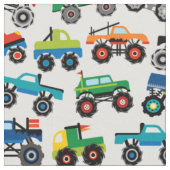 Monster Truck Repat Fabric Textile Stof (Close Up)