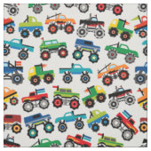 Monster Truck Repat Fabric Textile Stof (Swatch)