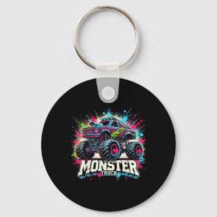 Monster Truck Retro Kleurrijke Graffiti Peuters Vo Sleutelhanger