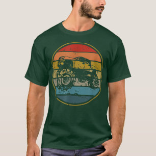 Monster Truck Retro Style Sun Design T-shirt