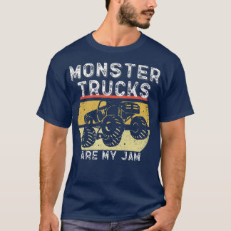 Monster Truck Retro Sunset Monster Trucks T-shirt