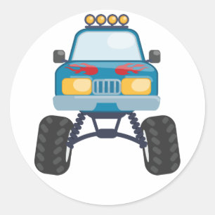Monster Truck Ronde Sticker