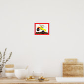Monster Truck (Rood) Aangepaste Kunstprint voor de Poster (Keuken)