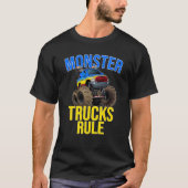 Monster Truck Rule Monster voor mannen Vrouwen Kin T-shirt (Voorkant)