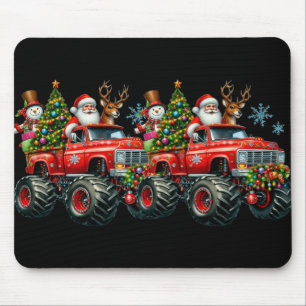 Monster Truck Santa Reindeer Kerstboom Kinder T Muismat
