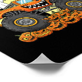 Monster Truck Schattige Boo Pumpkin Funny Hallowee Poster (Hoek)
