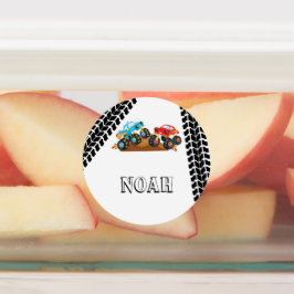 Monster Truck School Naam Labels