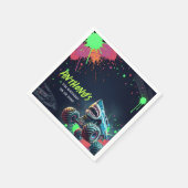 Monster Truck Shark Birthday Napkins Servet (Hoek)