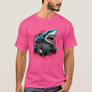 Monster Truck Shark is mijn jam shark monster truc T-shirt